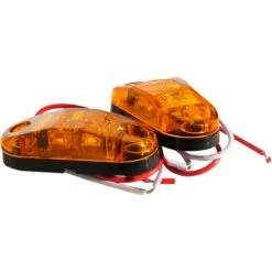 Race Sport Lighting Race Sport Truck and Trailer LED 2.5x1" 12V LED Marker Strobe, Amber, Come in Pairs
