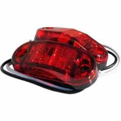 Race Sport Lighting Race Sport Truck and Trailer LED 2.5x1" 12V LED Marker Strobe, Red, Come in Pairs