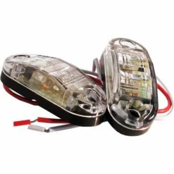 Race Sport Lighting Race Sport 2.5×1" 12V LED Marker Strobe, White, Pair