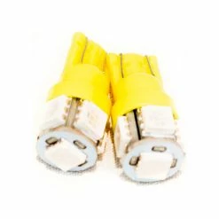 Race Sport Lighting Race Sport T10 5050 LED 5 Chip Bulbs, Amber, Pair, 12-24VDC