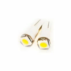 Race Sport Lighting Race Sport T5 5050 LED 1 Chip Bulbs, White, Pair