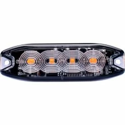 Race Sport Lighting Race Sport White-Amber Strobe Pro Series 4-LED Ultra Thin Style Marker Strobes