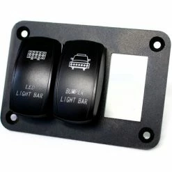 Race Sport Lighting Race Sport Aluminum Rocker Switch Mounting Panel for 3 Rocker Switches