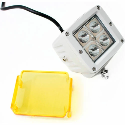 Race Sport Lighting Race Sport Street Series 3x3" 16W 4 LED CREE Cube Spot Light with Amber Cover, White, Each 3 Race Sport Lighting Race Sport Street Series 3x3" 16W 4 LED CREE Cube Spot Light with Amber Cover, White, Each