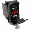 Marine Sport Lighting Dual Port USB Rocker Panel Sized With Red Voltmeter
