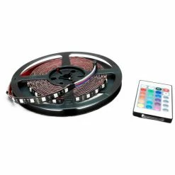 Race Sport Lighting Race Sport 16.4'/5M 5050 Non-Waterproof LED Tape Strip Lighting Reel w/ No Epoxy in RGB Multi-Color