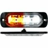 Race Sport Lighting Race Sport Switching 4-LED Ultra Slim Flush Mount 19-Flash Pattern Marker Strobe Light, White/Amber
