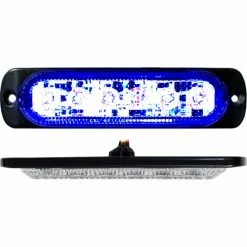 Race Sport Lighting Race Sport 6-LED Ultra Slim Flush Mount 19-Flash Pattern Marker Strobe Light, Blue