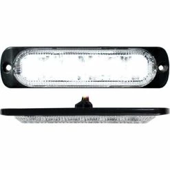 Race Sport Lighting Race Sport 6-LED Ultra Slim Flush Mount 19-Flash Pattern Marker Strobe Light, White