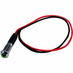Race Sport Lighting Race Sport 8mm LED Indicator Light with Wire, Green