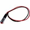 Race Sport Lighting Race Sport 8mm LED Indicator Light with Wire, Red -Cheap Vehicle Lighting Store XXW RS8MMR W