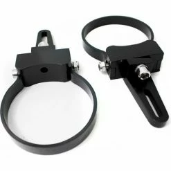 Race Sport Lighting Race Sport 3.0"/76mm Universal Black Light Bar Clamp with Stainless Steel Screw, Pair