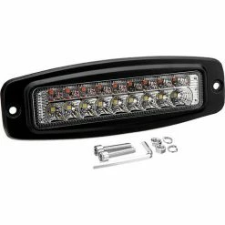 Race Sport Lighting Race Sport Flush Mount Dual Color White & Amber LED Auxiliary Work Light IP68