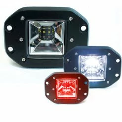 Race Sport Lighting Race Sport 2-Function LED Flush Mount Style Back Light, White/Red