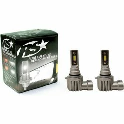 Race Sport Lighting Race Sport H10 PNP Series Plug N Play Super LUX LED Replacement Bulbs, 1,900 LUX Max Output